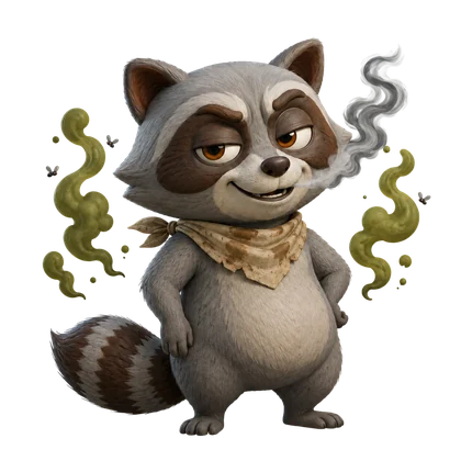 NoGuri's raccoon mascot